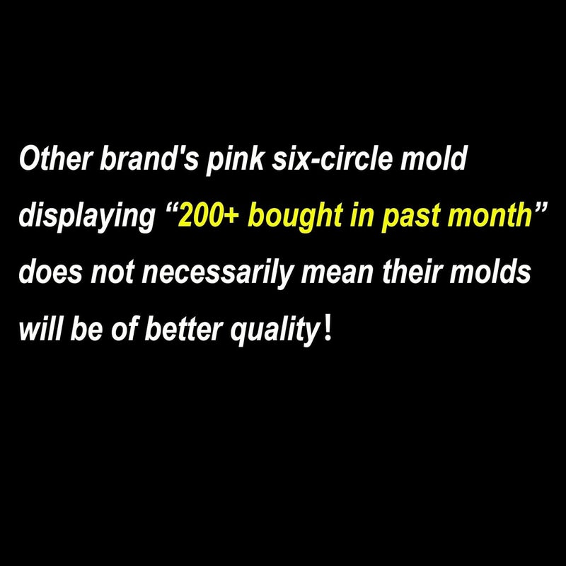 Fuehbur Six-3-inch-Circle Car Freshies Mold, 6-Round Shape 6-in-1 Freshie-Silicone Mould【Diameter: 3 inches】, Mold's Thickness: 3mm, Mold's Weight: 260g【Thickened Design】 - Image 5